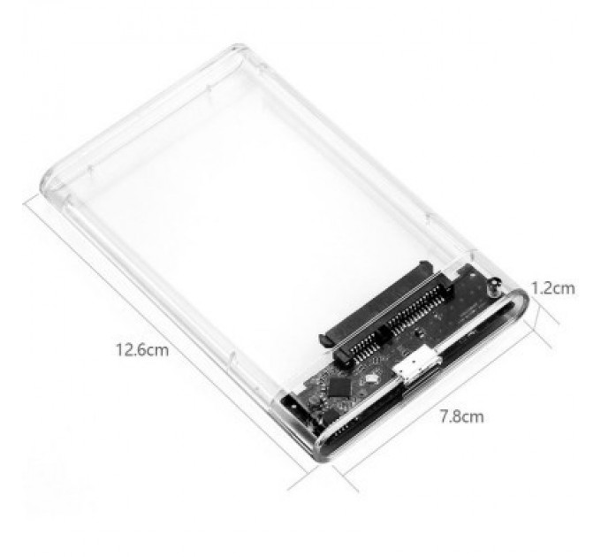Dynamode Кишеня зовнішня Dynamode 2.5" SATA HDD/SSD USB 3.0 Transparent (DM-CAD-25316)