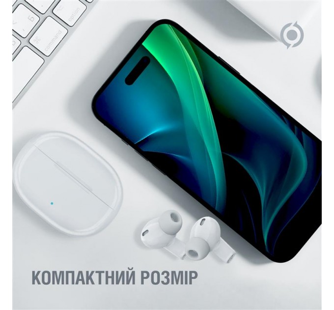 Piko Bluetooth-гарнитура Piko TWS-HalfMoon White (1283126583391)