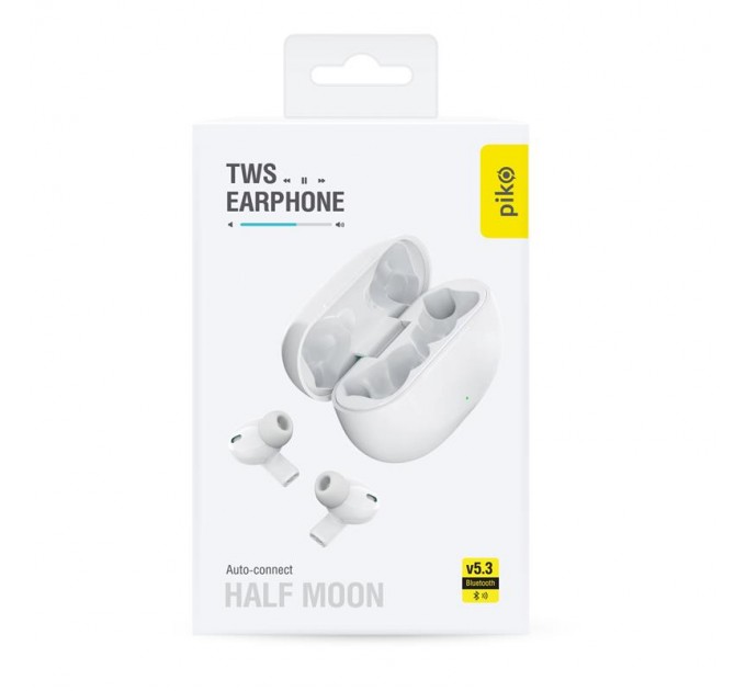 Piko Bluetooth-гарнитура Piko TWS-HalfMoon White (1283126583391)