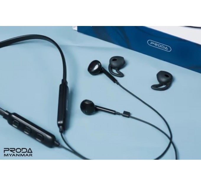 Proda Bluetooth-гарнитура Proda Jazz Neckband Sports PD-BN700 Black (PD-BN700-BK)