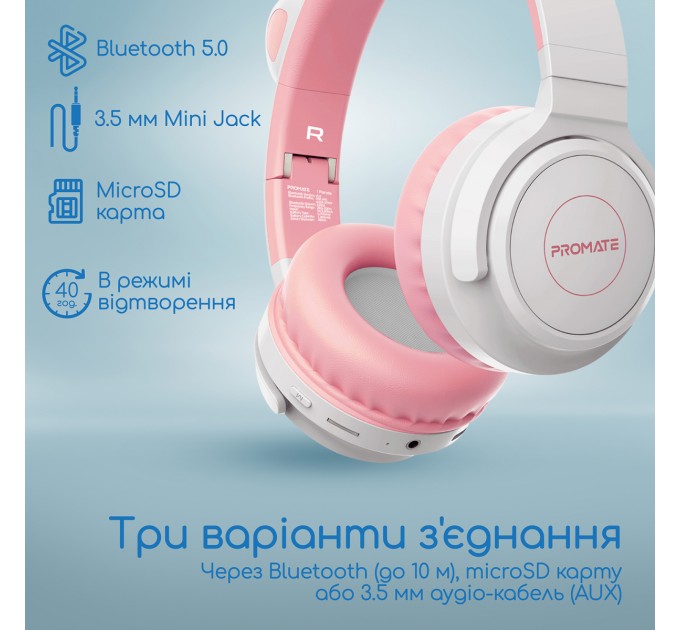 Promate Bluetooth-гарнітура Promate Panda Bubblegum