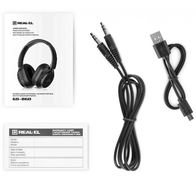 REAL-EL Bluetooth-гарнитура REAL-EL GD-860 Black