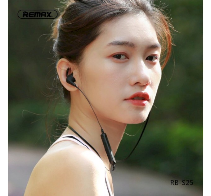 Remax Bluetooth-гарнитура Remax RB-S25 Black (6954851295679)