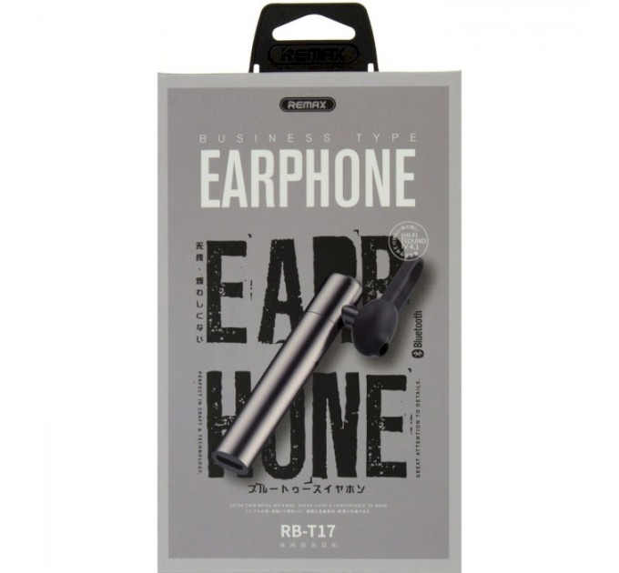 Remax Bluetooth-гарнитура Remax RB-T17 Dark Gray (6954851287421)