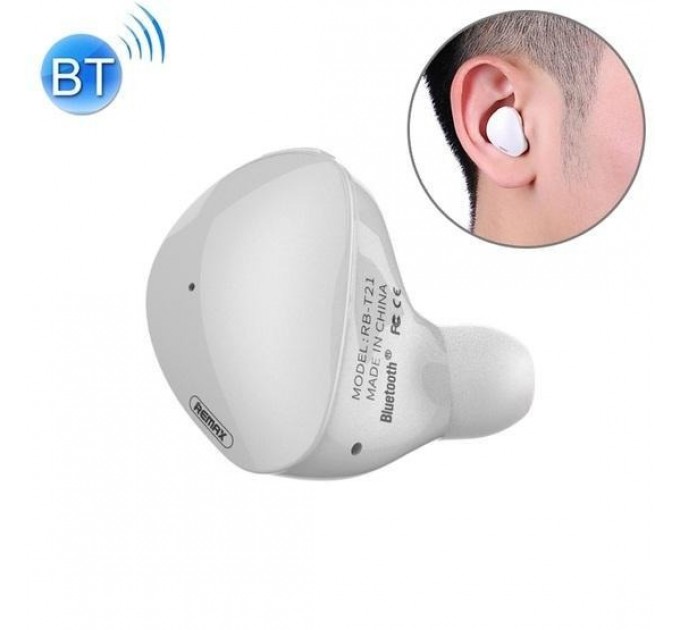 Remax Bluetooth-гарнитура Remax RB-T21 White (6954851287896)