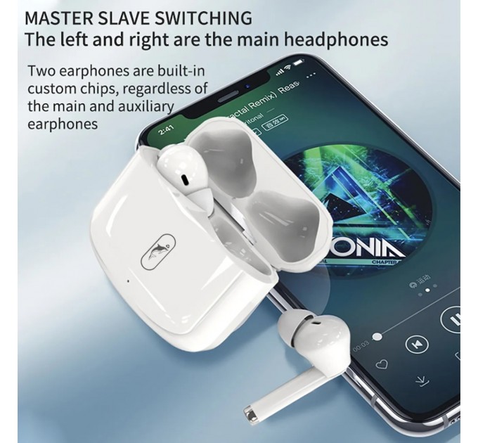SkyDolphin Bluetooth-гарнитура SkyDolphin TWS SL24 White (BTE-000179)