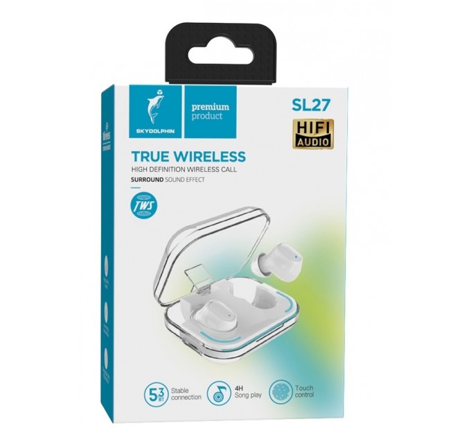 SkyDolphin Bluetooth-гарнитура SkyDolphin TWS SL27 White (SDBTE-000191)