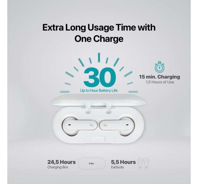 Ttec Bluetooth-гарнитура Ttec AirBeat Icon White (2KM143IB)