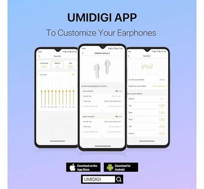Umidigi_ Bluetooth-гарнитура Umidigi AirBuds U Red_