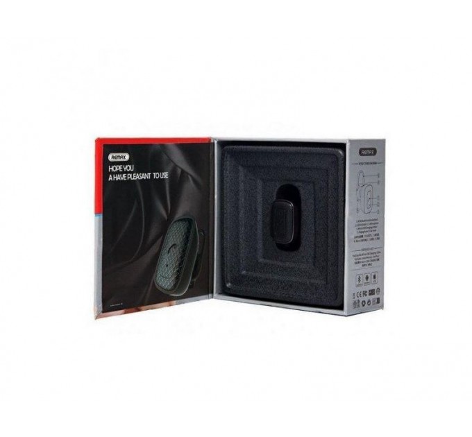 Remax Bluetooth-гарнитура-зарядка Remax RB-T18 Black (6954851283140)