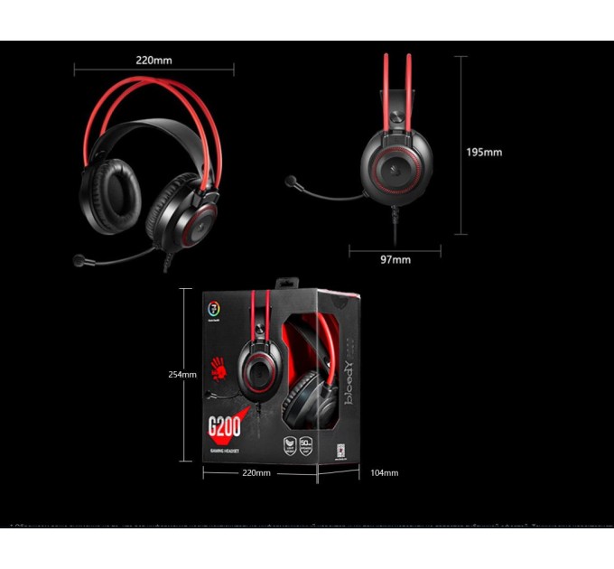 A4Tech Гарнітура A4Tech Bloody G200 Black/Red