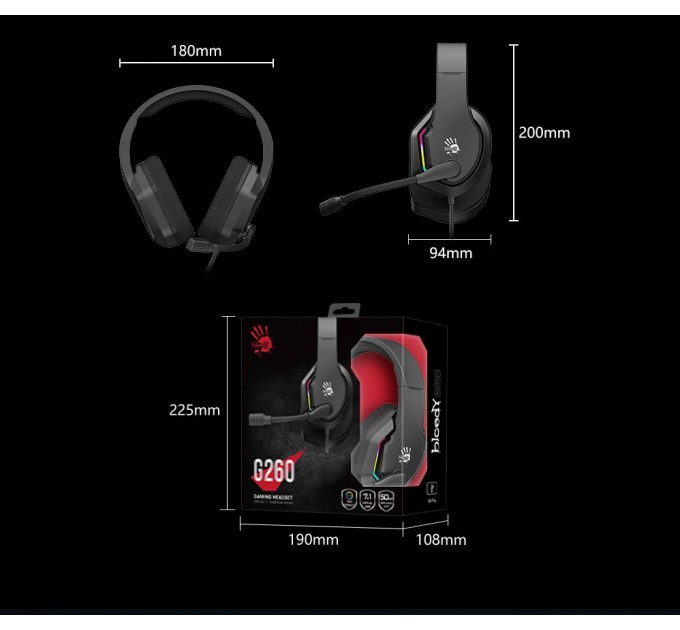 A4Tech Гарнитура A4Tech Bloody G260 Black