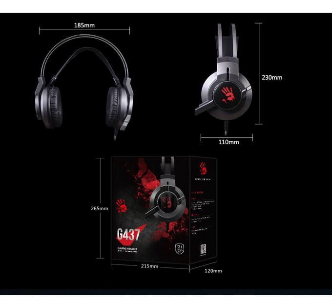 A4Tech Гарнитура A4Tech Bloody G437 Black USB