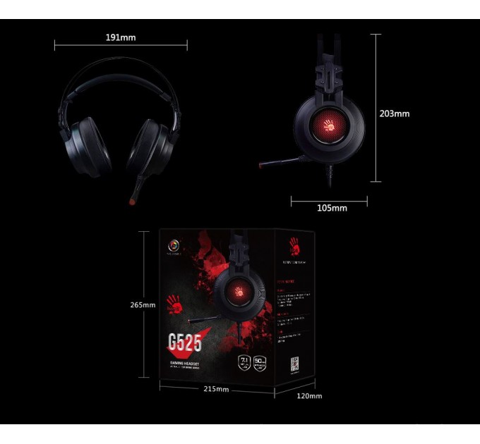 A4Tech Гарнитура A4Tech Bloody G525 Black