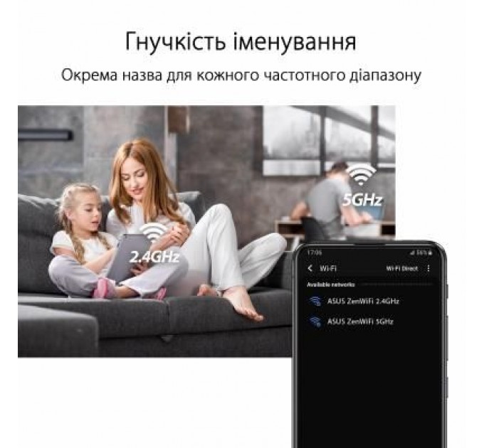 ASUS Маршрутизатор ASUS ZenWiFi XD4 3PK black AX1800 1xGE LAN 1x1GE WAN WPA3 OFDMA M (XD4-3PK-BLACK)