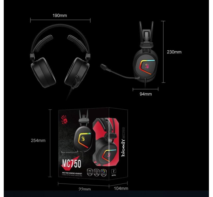 A4Tech Гарнитура A4Tech MC750 Bloody Black