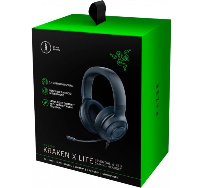 Razer Гарнітура Razer Kraken X Lite Black (RZ04-02950100-R381)