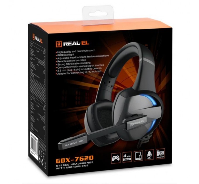 REAL-EL Гарнітура REAL-EL GDX-7620 Black