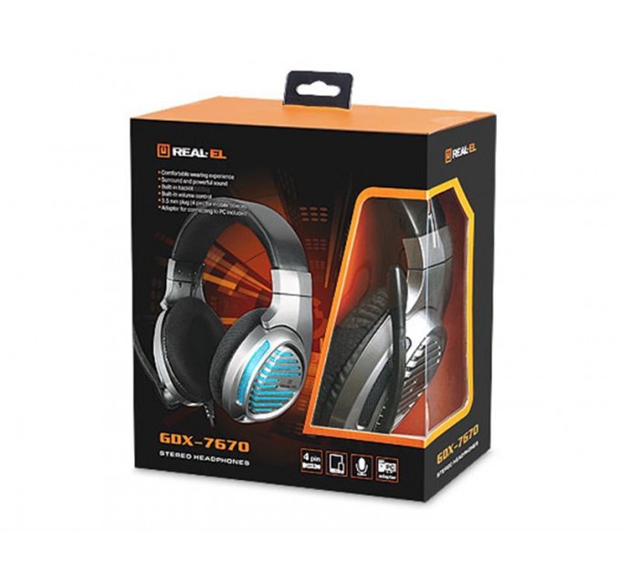 REAL-EL Гарнітура REAL-EL GDX-7670 GunMetal