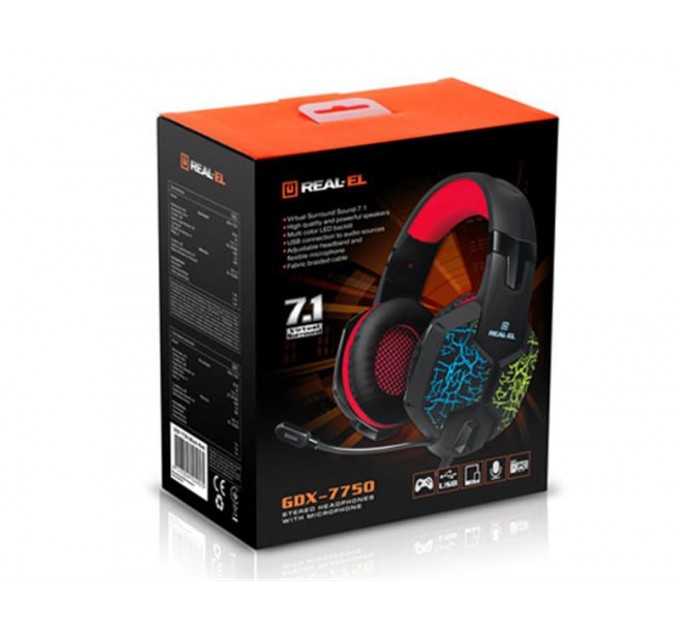 REAL-EL Гарнітура REAL-EL GDX-7750 Black/Red