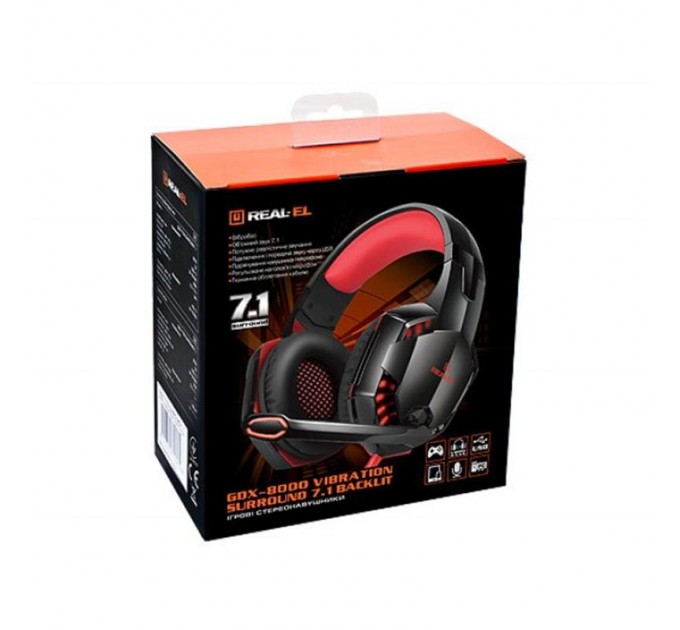 REAL-EL Гарнітура REAL-EL GDX-8000 Black/Red