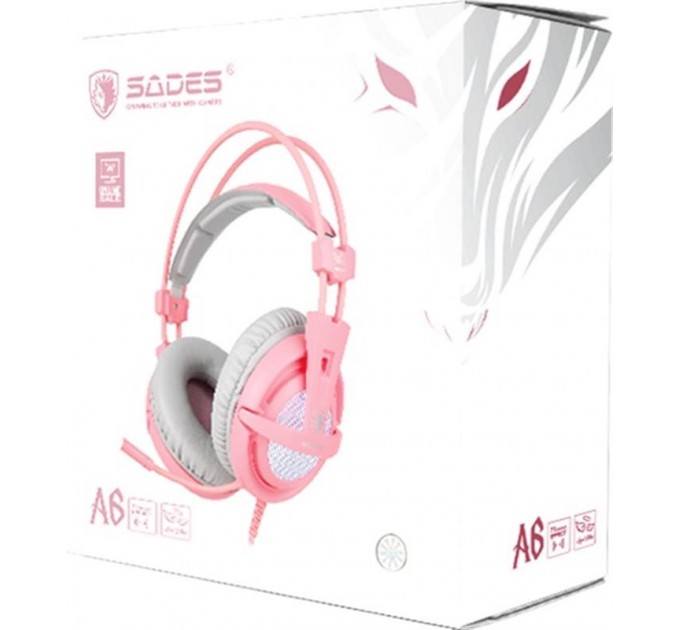 Sades Гарнитура Sades A6 Pink (saa6pku)