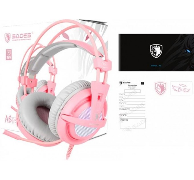 Sades Гарнитура Sades A6 Pink (saa6pku)