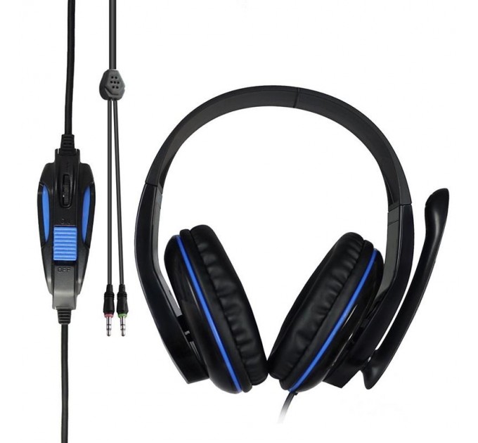 Sades Гарнитура Sades SA-701 Black/Blue (sa701blj)