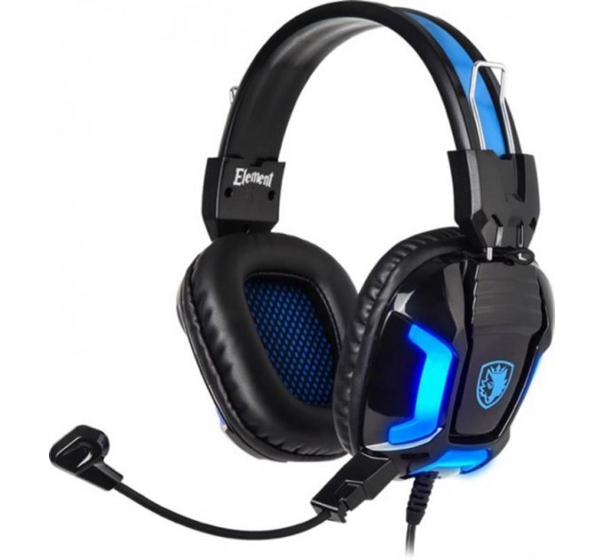 Sades Гарнитура Sades SA-702 Element Black/Blue (sa702bl)