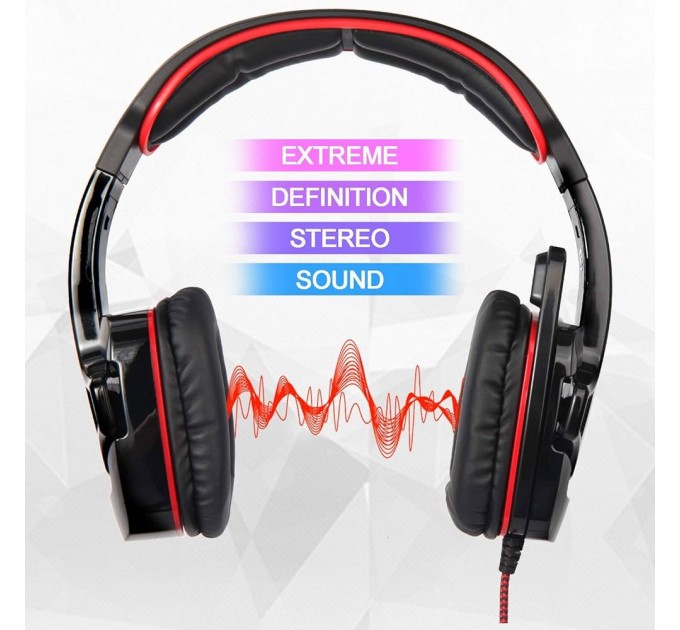 Sades Гарнитура Sades SA-708GT Black/Red (sa708brj)