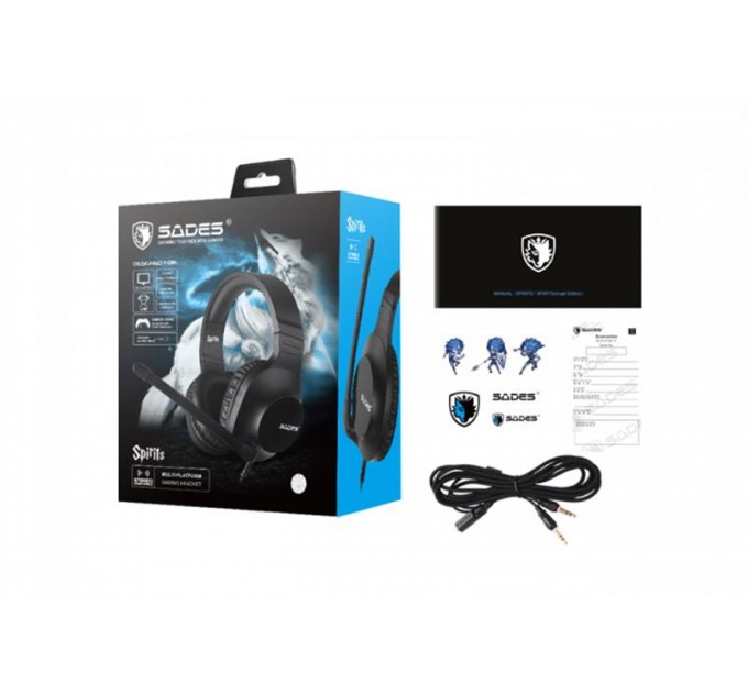 Sades Гарнитура Sades SA-721 Spirits Black (sa721bkj)