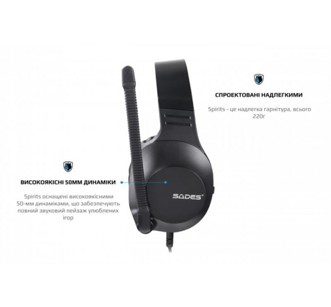 Sades Гарнитура Sades SA-721 Spirits Black (sa721bkj)