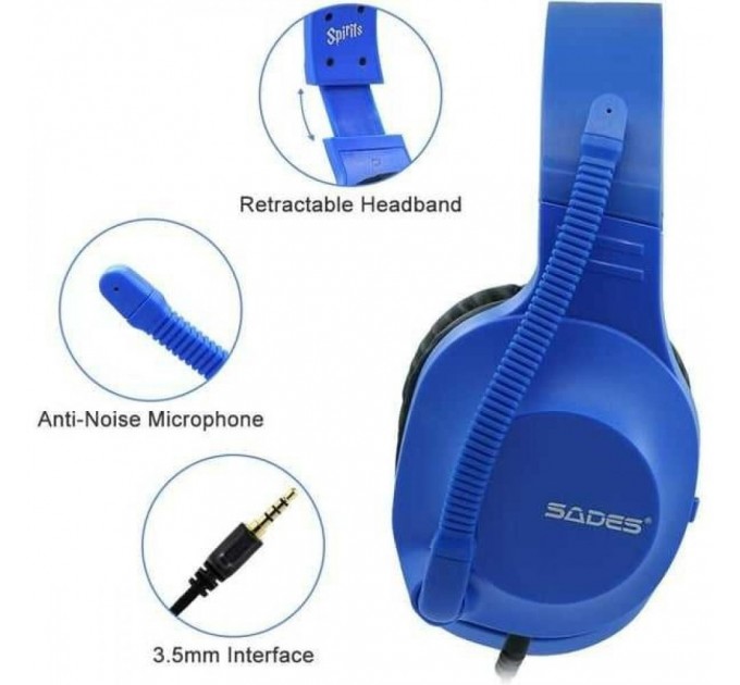 Sades Гарнитура Sades SA-721 Spirits Blue (sa721blj)