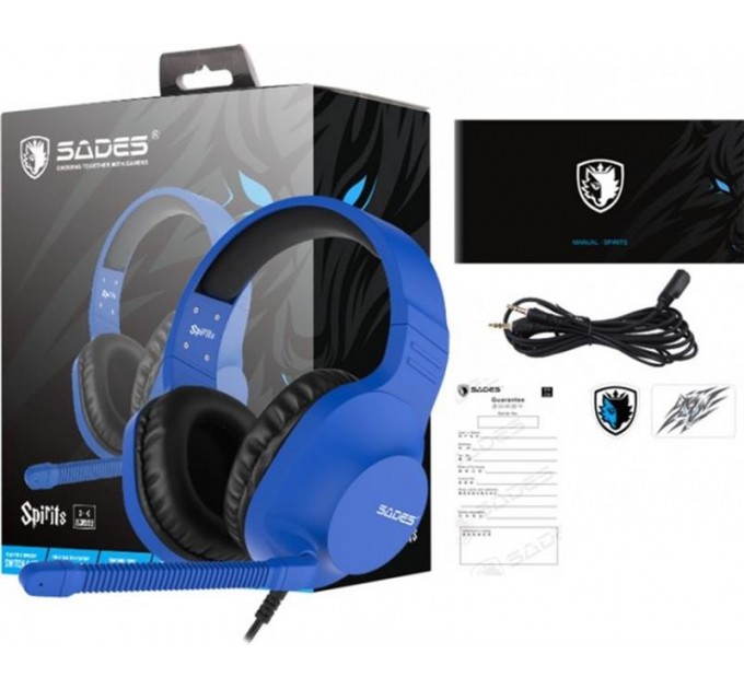 Sades Гарнитура Sades SA-721 Spirits Blue (sa721blj)