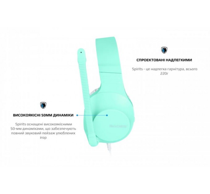 Sades Гарнитура Sades SA-721 Spirits Cyan (sa721cnj)