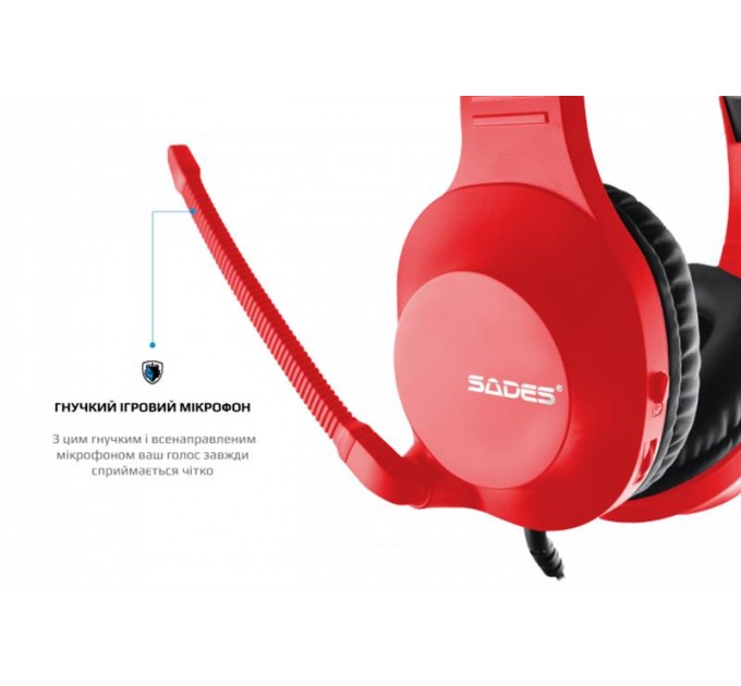 Sades Гарнитура Sades SA-721 Spirits Red (sa721rdj)