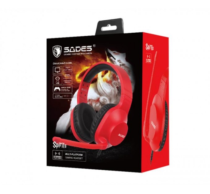 Sades Гарнитура Sades SA-721 Spirits Red (sa721rdj)