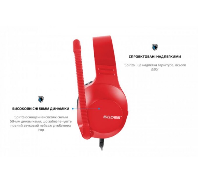 Sades Гарнитура Sades SA-721 Spirits Red (sa721rdj)