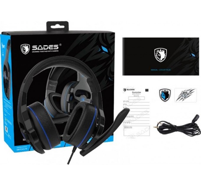 Sades Гарнитура Sades SA-726 Ppower Black/Blue (sa726blj)