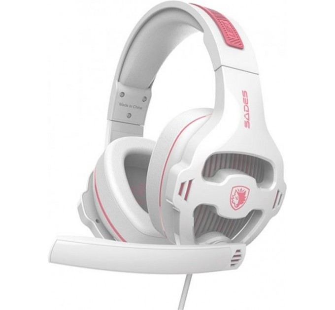 Sades Гарнитура Sades SA-726 Ppower White/Pink (sa726wpj)