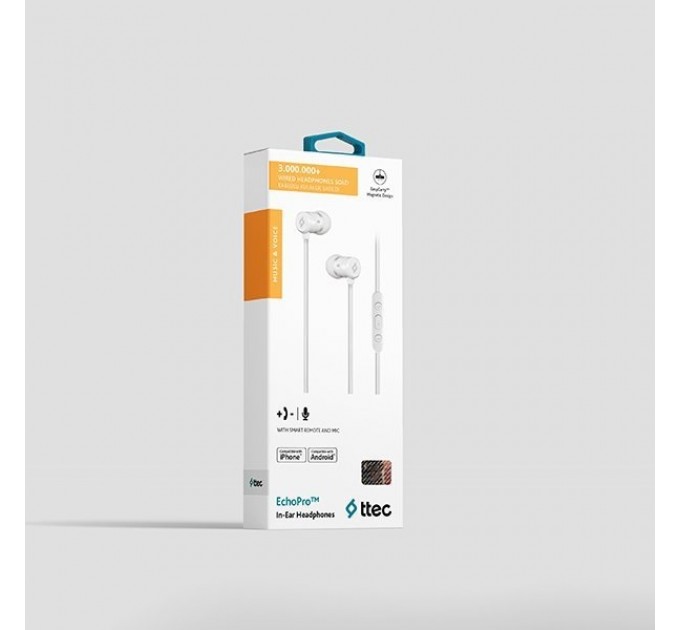 Ttec Гарнітура Ttec EchoPro Pearl White (2KM111B)