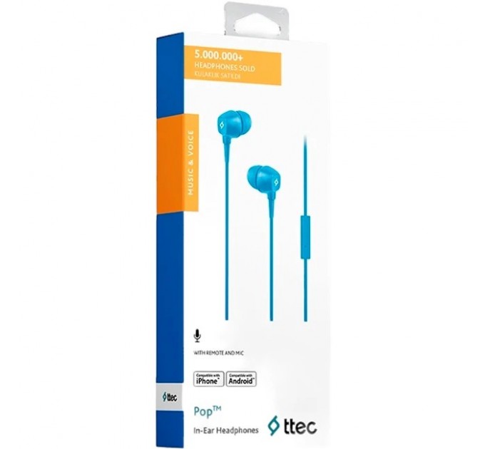 Ttec Гарнитура Ttec Pop Blue (2KMM13M)