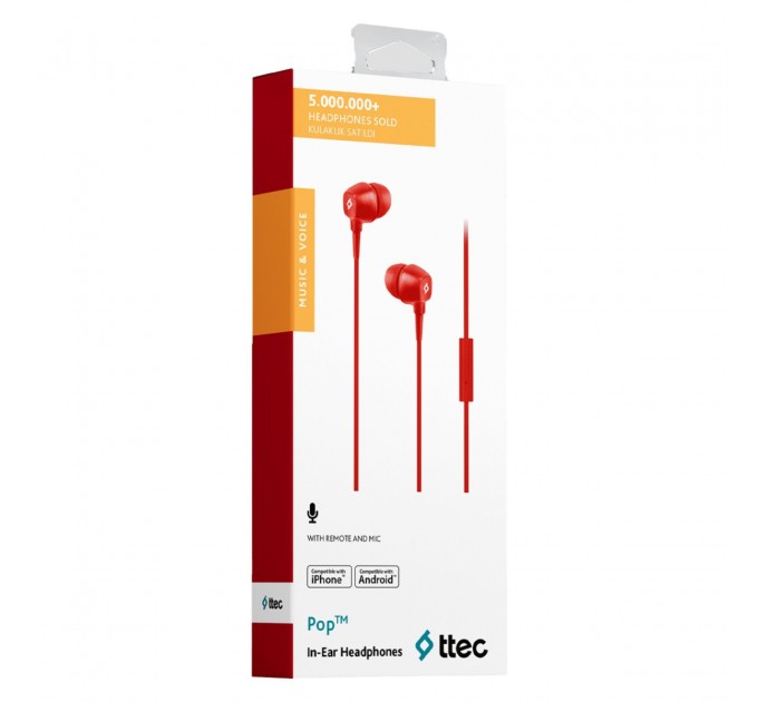 Ttec Гарнитура Ttec Pop Red (2KMM13K)