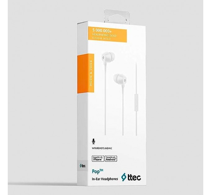Ttec Гарнитура Ttec Pop White (2KMM13B)