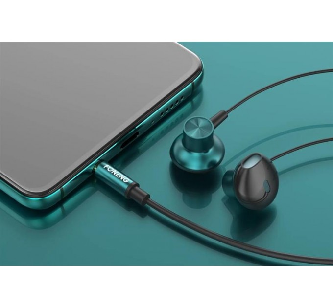 Foneng Гарнитура Foneng T63 Half in-ear metal music earphone (T63-E-HIE-MM)