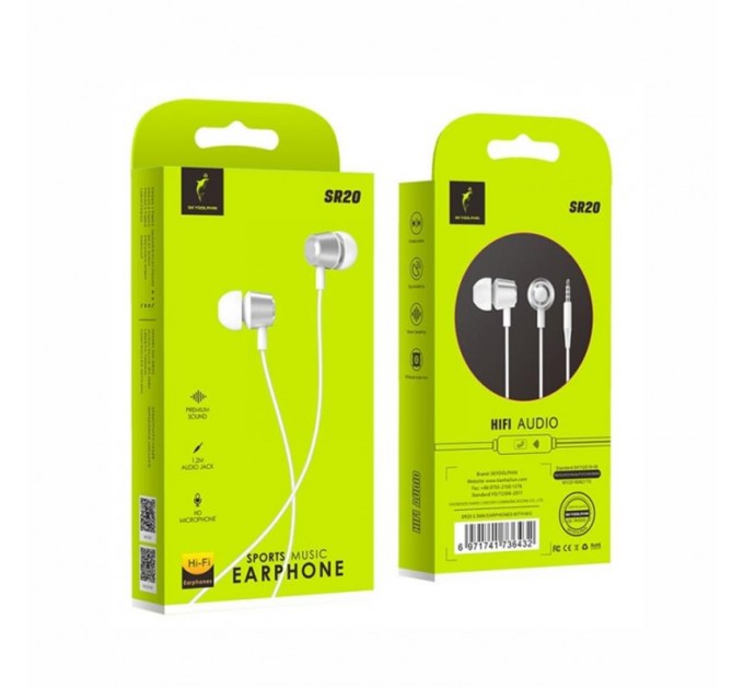 SkyDolphin Гарнитура SkyDolphin SR20 Metal White (HF-000409)