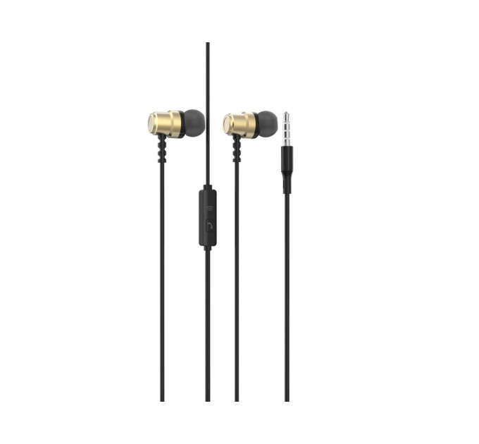 SkyDolphin Гарнитура SkyDolphin SR28 Metal with mic Golden (HF-000472)