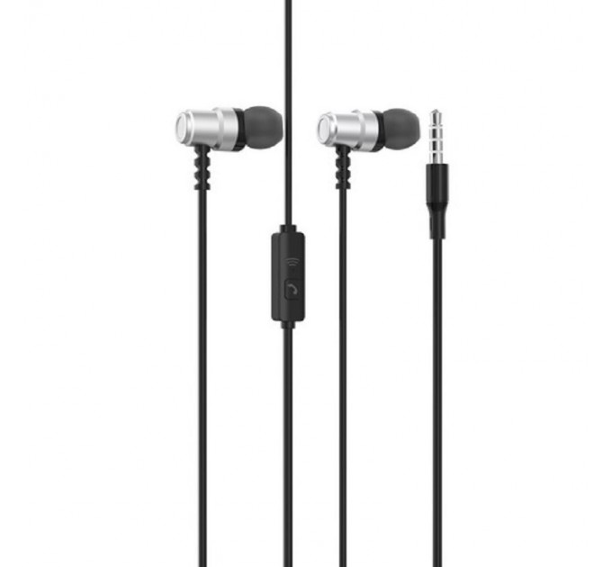 SkyDolphin Гарнитура SkyDolphin SR28 Metal with mic Silver (SDHF-000473)