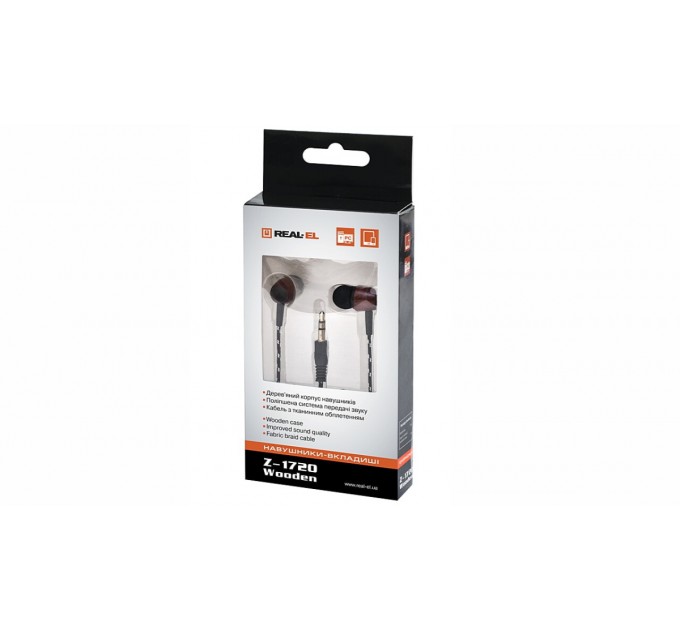 REAL-EL Наушники REAL-EL Z-1720 Wooden