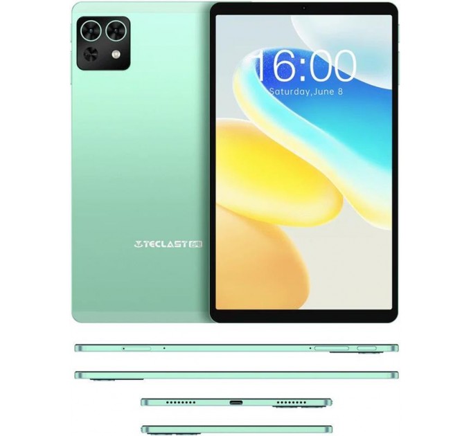 Teclast Планшет Teclast M50 Mini 6/128GB 4G Dual Sim Tea Green (M5N1/TL-112547); 8.68" (1340x800) IPS / Unisoc T606 / ОЗУ 6 ГБ / 128 ГБ встроенной + microSD до 1 ТБ / камера 13+0.3 Мп + 5 Мп / Wi-Fi, Bluetooth / 4G (LTE) / GPS, A-GPS / ОС Android 14.